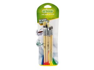PĘDZELKI SZKOLNE CRICCO 6SZT BLISTER