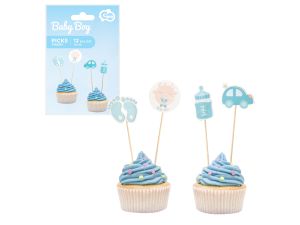 PIKERY B&G BABY BOY J.NIEBIESKIE 10CM 12SZT GODAN