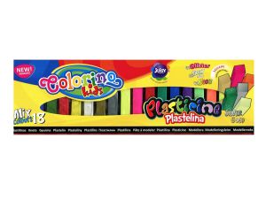 PLASTELINA KWADRATOWA 18 KOL COLORINO NEON BROK