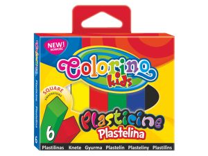 PLASTELINA KWADRATOWA 6 KOLORÓW COLORINO