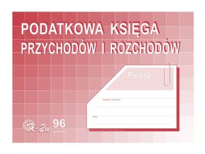 PODATKOWA KSIĘGA PRZYCHODÓW I ROZCHODÓW A4 K-2u