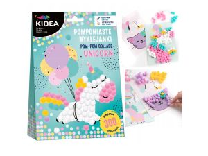 POMPONIASTE WYKLEJANKI POMPONY UNICORN KIDEA DERFORM