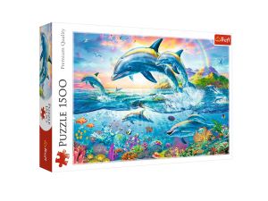 PUZZLE 1500 RODZINA DELFINÓW TREFL