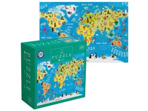 PUZZLE 250 KIDS 5 WORLD MAP INTERDRUK