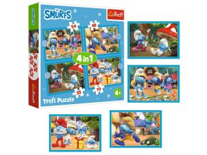 PUZZLE 4W1 WIOSKA SMERFÓW 6565 TREFL