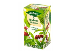 Herbata HERBAPOL ZIELONA Z KWIATEM WIŚNI 20x1,5g