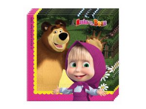 SERWETKI MASHA AND THE BEAR 33X33 CM 20 SZT