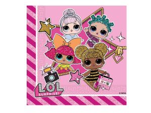SERWETKI PAPIEROWE LOL GLITTERATI METALIC 33X33