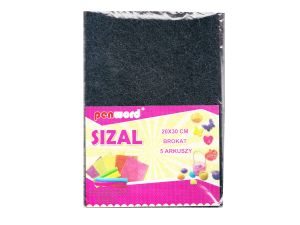 SIZAL W ARKUSZACH BROKAT CZARNY 20X30 A'5