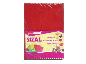 SIZAL W ARKUSZACH STANDARD CZERWONY 20X30 A'5