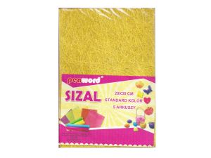 SIZAL W ARKUSZACH STANDARD ŻÓŁTY 20X30 A'5