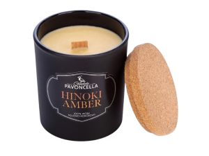 ŚWIECZKA SOJOWA HINOKI AMBER 135ML PAVONCE