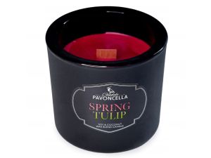 ŚWIECZKA SOJOWA SPRING TULIP CZARNA 170G PAVONCELL
