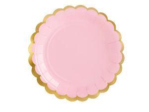 TALERZYKI J.RÓŻ 18CM A'6 PARTYDECO