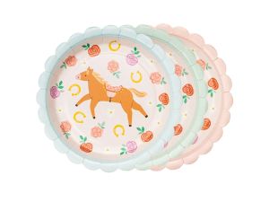 TALERZYKI KONIE 18CM MIX A'6 PARTYDECO