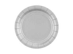 TALERZYKI PAP JEDNOKOL SREBRNE 18CM 20SZT GODAN