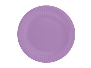 TALERZYKI PAP JEDNOKOLOROWE LAWENDOWE 18CM 6SZT