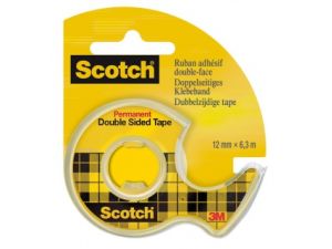 Taśma biurowa, dwustronna SCOTCH® (136D), z dyspenserem, 12mm, 6, 3m