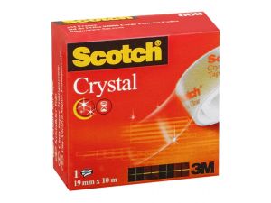 Taśma biurowa SCOTCH® Crystal Clear (600), transparentna, 19mm, 10m