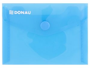 Teczka kopertowa DONAU zatrzask, PP, A7, 180mikr., niebieska