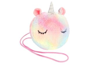 TOREBKA NA RAMIĘ PLUSZOWA UNICORN RAINBOW STK