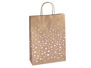 TOREBKI PAPIEROWE KRAFT SERCA RÓŻ 33x10x24cm A'5