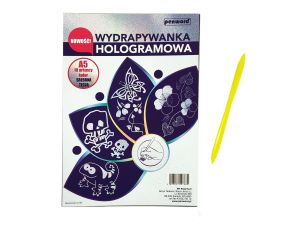 WYDRAPYWANKA HOLOGRAMOWA A5 SREBRNA TĘCZA + RYLEC