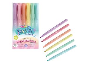ZAKREŚLACZE 6 KOLORÓW PASTEL COLORINO