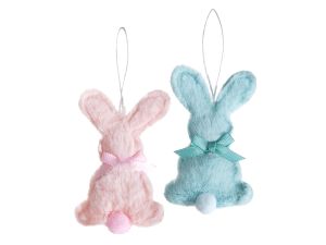 ZAWIESZKI FUTERKOWE KRÓLICZKI 9CM 2SZT PASTEL