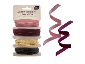 ZESTAW TASIEMEK I SZNURKÓW SATIN GOLD INTERDRUK
