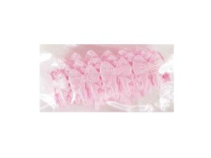 APLIKACJA KOKARDKA AŻUROWA 15X20MM 1MB RÓŻOWA 