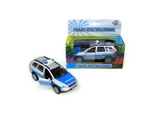 AUTO POLICJA VOLVO PL 14CM PUDEŁKO