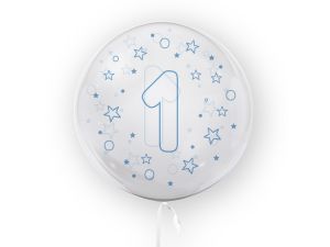 BALON 45CM CYFRA 1 GWIAZDKI NIEBIESKI TB3634 TUBAN