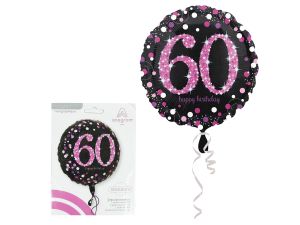 BALON FOLIOWY 18 CALI PINK CELEBRATION 60 43CM