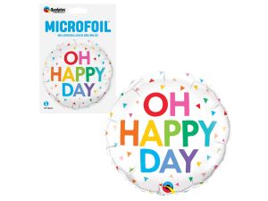 BALON FOLIOWY 18 CALI QL RND OH HAPPY DAY