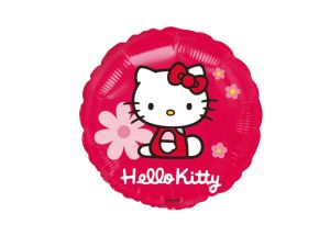 BALON FOLIOWY 18" FX HELLO KITTY Z KWIATKAMI