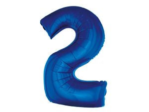 BALON FOLIOWY CYFRA 2 NIEBIESKA 92CM GODAN