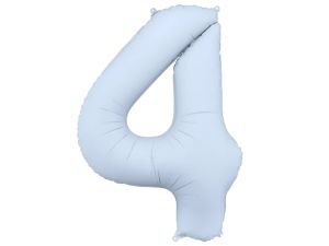 BALON FOLIOWY CYFRA "4" 86CM MGLISTY NIEBIESKI PAR