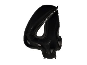 BALON FOLIOWY CYFRA 4 CZARNA 92CM GODAN