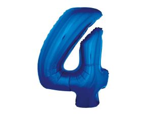 BALON FOLIOWY CYFRA 4 NIEBIESKA 92CM GODAN