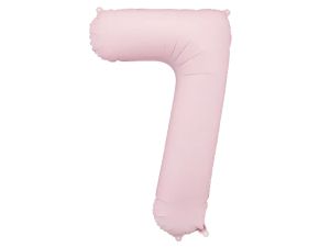 BALON FOLIOWY CYFRA "7" 86CM J. RÓŻOWY PARTYDECO