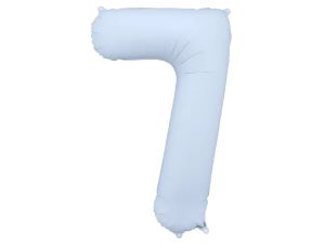 BALON FOLIOWY CYFRA "7" 86CM MGLISTY NIEBIESKI PAR