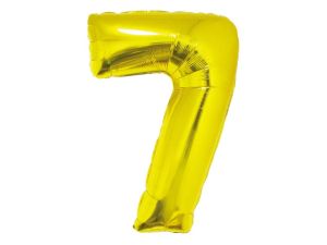 BALON FOLIOWY CYFRA 7 ZŁOTA 92CM GODAN