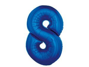 BALON FOLIOWY CYFRA 8 NIEBIESKA 92CM GODAN