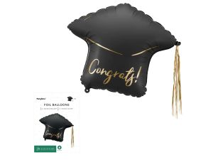BALON FOLIOWY CZAPKA CONGRATS 60X55CM MIX PARTYDEC