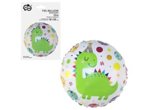 BALON FOLIOWY DINOZAUR W CZAPECZCE 18" GODAN