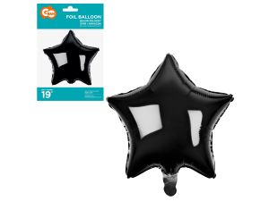 BALON FOLIOWY GWIAZDA CZARNA 19''  GODAN