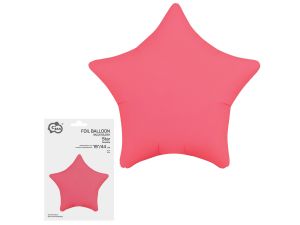 BALON FOLIOWY GWIAZDA FLUOR CZERWONY GODAN