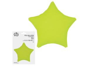 BALON FOLIOWY GWIAZDA FLUOR ŻÓŁTY GODAN