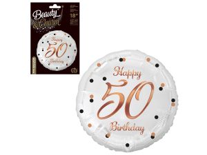 BALON FOLIOWY HAPPY 50 BIRTHDAY 18" GODAN